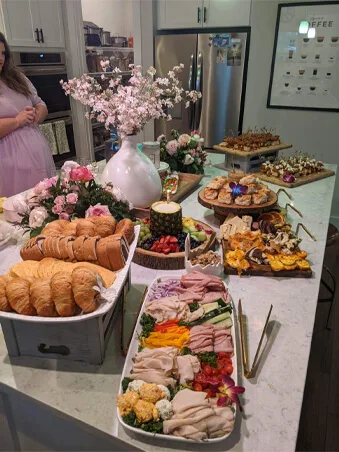 Showcasing behind-the-scenes catering