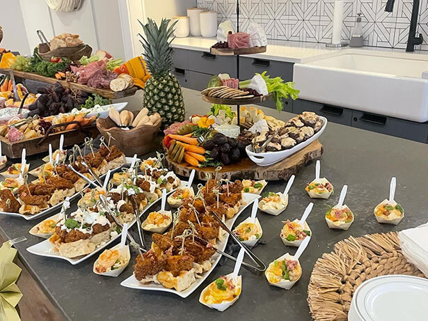 Catering event presentation for St George celebrations.