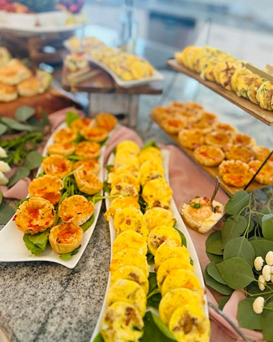 St George catering platters arranged for event dining.