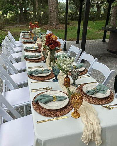 Event rental setup supporting St George catering gatherings.